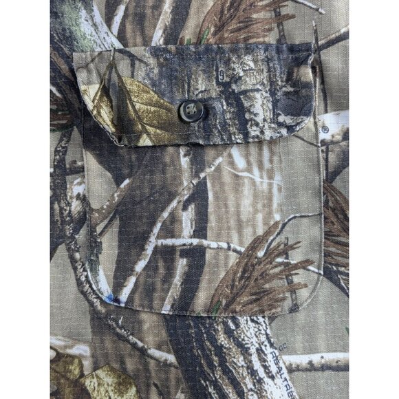 Realtree Mens Camouflage Hunting Shirt Ripstop Long Sleeve Vent Outdoor Fishing - Picture 7 of 16